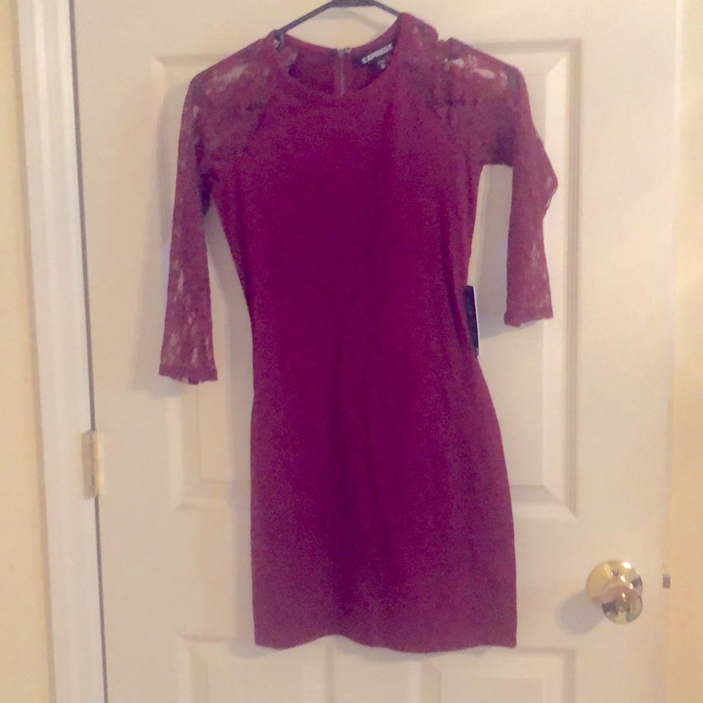 Express maroon dress
